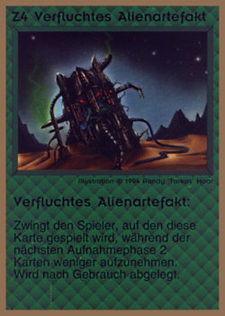           Z4 ‑ Cursed Alien Artifact (Verfluchtes Alienartefakt)  Set: GGB  Rarity: U1    Artist: Randy 'Tarkas' Hoar    