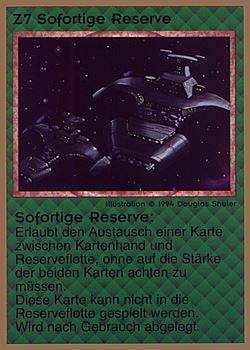           Z7 ‑ Expeditious Reserves (Sofortige Reserve)  Set: GGB  Rarity: U1    Artist: Douglas Shuler    