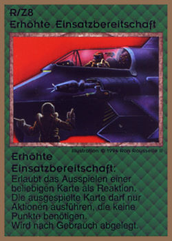           R/Z8 ‑ Advanced Preparedness (Erhöhte Einsatzbereitschaft)  Set: GGB  Rarity: R1    Artist: Ron Rousselle II    