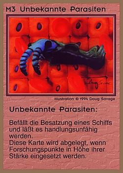           M3 ‑ Alien Parasites (Unbekannte Parasiten)  Set: GGB  Rarity: U1    Artist: Doug Savage    