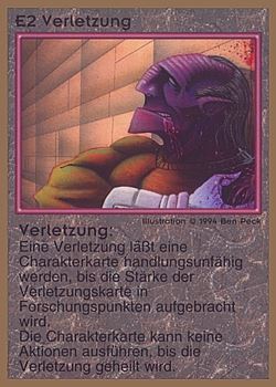          E2 ‑ Injury (Verletzung)  Set: GGB  Rarity: C2    Artist: Ben Peck    