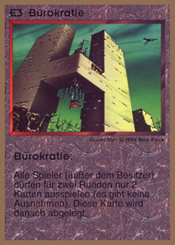          E3 ‑ Bureaucracy (Bürokratie)  Set: GGB  Rarity: R1    Artist: Ben Peck    