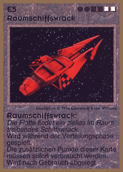           E5 ‑ Derelict Spacecraft (Raumschiffswrack)  Set: GGB  Rarity: U1    Artist: Lawrence Allen Williams    