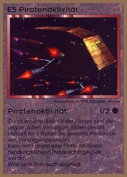           E5 ‑ Pirate Activity (Piratenaktivität)  Set: GGB  Rarity: U1    Artist: Douglas Shuler    