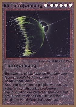           E5 ‑ Terraforming (Terraformung)  Set: GGB  Rarity: U1    Artist: Ben Peck    