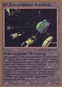           E7 ‑ Forced Retreat (Erzwungener Rückzug)  Set: GGB  Rarity: R1    Artist: Nivard    