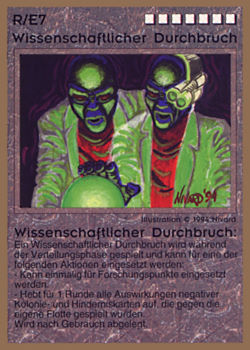           R/E7 ‑ Scientific Breakthrough (Wissenschaftlicher Durchbruch)  Set: GGB  Rarity: R1    Artist: Nivard    