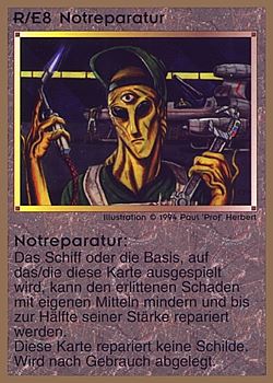           R/E8 ‑ Emergency Damage Control (Notreparatur)  Set: GGB  Rarity: R1    Artist: Paul 'Prof' Herbert    