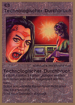           E8 ‑ Technological Breakthrough (Technologischer Durchbruch)  Set: GGB  Rarity: R1    Artist: Christina Wald    