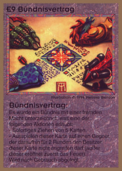           E9 ‑ Alliance Treaty (Bündnisvertrag)  Set: GGB  Rarity: R1    Artist: Melissa A. Benson    