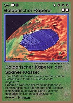           S4 ‑ Bolaar Stealth Raider (Bolaarischer Kaperer der Späher‑Klasse)  Set: GGB  Rarity: U1    Artist: Gary A. Kalin    