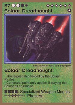           S7 ‑ Bolaar Dreadnought (Bolaarischer Dreadnought)  Set: GGB  Rarity: R1    Artist: Ted Beargeon    