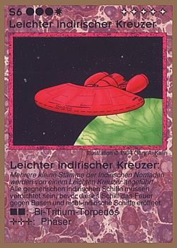           S6 ‑ Indirigan Light Cruiser (Leichter Indirischer Kreuzer)  Set: GGB  Rarity: U1    Artist: Gary A. Kalin    