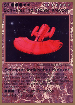           S7 ‑ Indirigan Heavy Cruiser (Schwerer Indirischer Kreuzer)  Set: GGB  Rarity: U1    Artist: Gary A. Kalin    