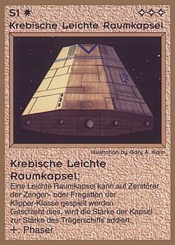           S1 ‑ Krebiz Light Capsule (Krebische Leichte Raumkapsel)  Set: GGB  Rarity: C1    Artist: Gary A. Kalin    