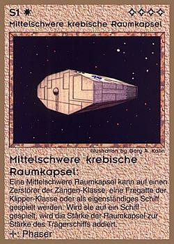           S1 ‑ Krebiz Medium Capsule (Mittelschwerer Krebische Raumkapsel)  Set: GGB  Rarity: C1    Artist: Gary A. Kalin    