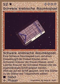           S2 ‑ Krebiz Heavy Capsule (Schwere Krebische Raumkapsel)  Set: GGB  Rarity: C1    Artist: Gary A. Kalin    