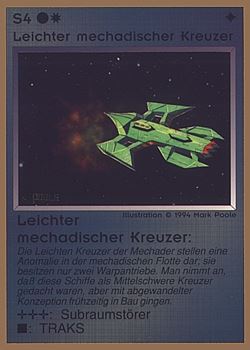           S4 ‑ Mechad Light Cruiser (Leichter Mechadischer Kreuzer)  Set: GGB  Rarity: C2    Artist: Mark Poole    
