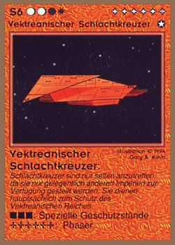           S6 ‑ Vektrean Battlecruiser (Vektreanischer Schlachtkreuzer)  Set: GGB  Rarity: R1    Artist: Gary A. Kalin    