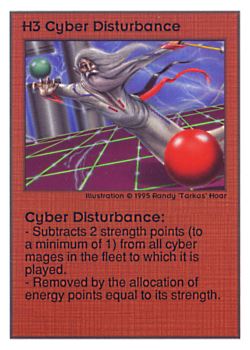           H3 ‑ Cyber Disturbance  Set: UE  Rarity: U1    Artist: Randy 'Tarkas' Hoar    