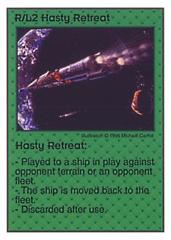           R/L2 ‑ Hasty Retreat  Set: Pir  Rarity: U1    Artist: Michael Carroll    