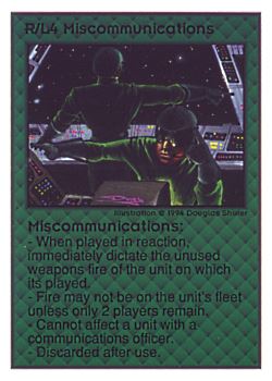           R/L4 ‑ Miscommunications  Set: UE  Rarity: V1    Artist: Douglas Shuler    