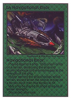           L4 ‑ Navigational Error  Set: UE  Rarity: V1    Artist: Paul 'Prof' Herbert    