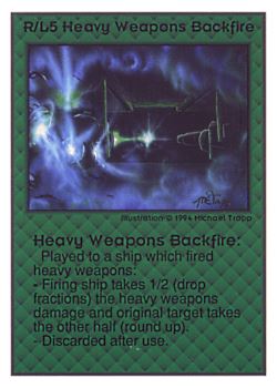           R/L5 ‑ Heavy Weapons Backfire  Set: UE  Rarity: R1    Artist: Michael Trapp    