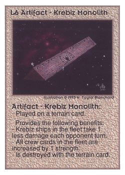           L6 ‑ Artifact ‑ Krebiz Monolith  Set: UE  Rarity: V4    Artist: N. Taylor Blanchard    