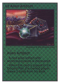           L7 ‑ Alien Artifact  Set: UE  Rarity: R1    Artist: Christina Wald    