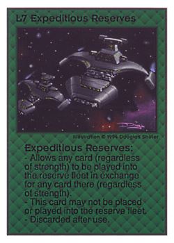           L7 ‑ Expeditious Reserves  Set: UE  Rarity: V1    Artist: Douglas Shuler    