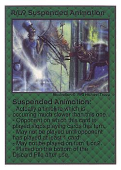           R/L9 ‑ Suspended Animation  Set: UE  Rarity: V1    Artist: Michael Trapp    