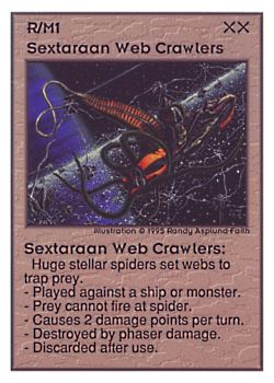          R/M1 ‑ Sextaraan Web Crawlers  Set: UE  Rarity: C1    Artist: Randy Asplund‑Faith    