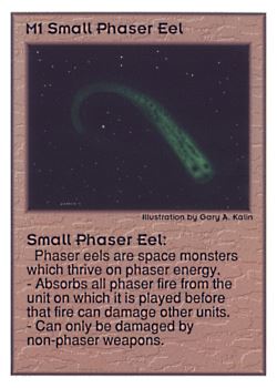           M1 ‑ Small Phaser Eel  Set: UE  Rarity: C1    Artist: Gary A. Kalin    