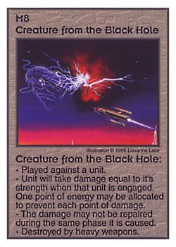           M8 ‑ Creature From The Black Hole  Set: Pir  Rarity: V1    Artist: Lissanne Lake    
