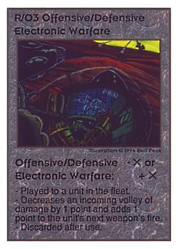           R/O3 ‑ Offensive/Defensive Electronic Warfare  Set: UE  Rarity: U1    Artist: Ben Peck*    