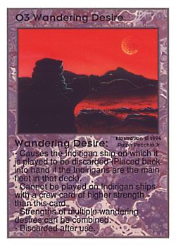           O3 ‑ Wandering Desire  Set: UE  Rarity: R1    Artist: Ralph Pecchia Jr.    