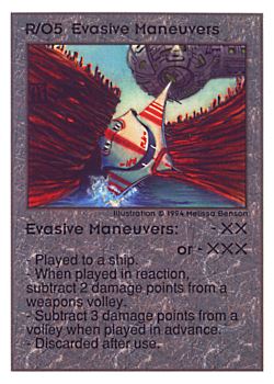           R/O5 ‑ Evasive Maneuvers  Set: UE  Rarity: R1    Artist: Melissa A. Benson    