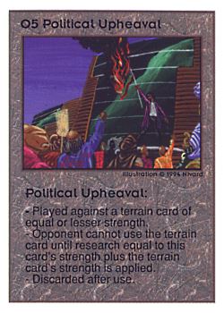           O5 ‑ Political Upheaval  Set: UE  Rarity: V1    Artist: Nivard    