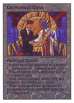           O6 ‑ Political Clout  Set: UE  Rarity: R1    Artist: Nivard    