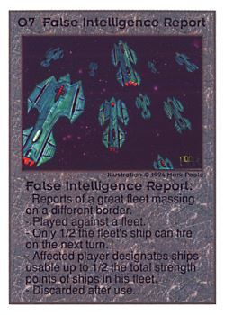           O7 ‑ False Intelligence Report  Set: UE  Rarity: R1    Artist: Mark Poole    