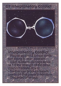           O7 ‑ Interplanetary Conflict  Set: UE  Rarity: V1    Artist: Lawrence Allen Williams    