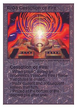           R/O8 ‑ Cessation of Fire  Set: TG  Rarity: V1    Artist: Michael Kelner    