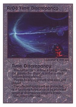           R/O8 ‑ Time Discrepancy  Set: TG  Rarity: V1    Artist: Pat Morrissey*    