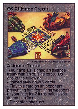           O9 ‑ Alliance Treaty  Set: UE  Rarity: V1    Artist: Melissa A. Benson    