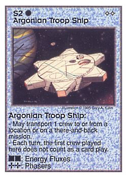           S2 ‑ Argonian Troop Ship  Set: AT  Rarity: U1    Artist: Gary A. Kalin    