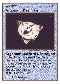           S4 ‑ Argonian Destroyer ‑ Argonian Blizzard Destroyer  Set: UE  Rarity: R4    Artist: Gary A. Kalin    