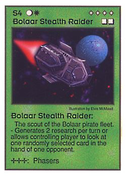           S4 ‑ Bolaar Stealth Raider  Set: Pir  Rarity: U1    Artist: Elvis McMaad    