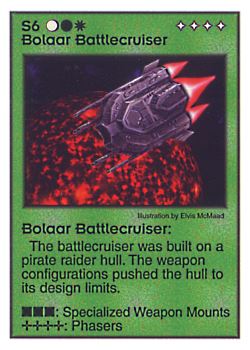           S6 ‑ Bolaar Battlecruiser  Set: Pir  Rarity: V1    Artist: Elvis McMaad    