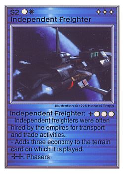           S2 ‑ Independent Freighter  Set: UE  Rarity: U1    Artist: Michael Trapp    